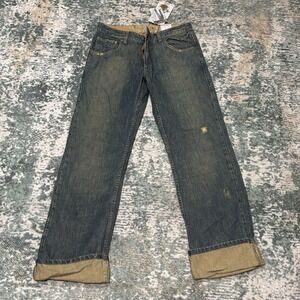 Vintage NWT  Iron Baggy Jeans 30X30 Color Petrol